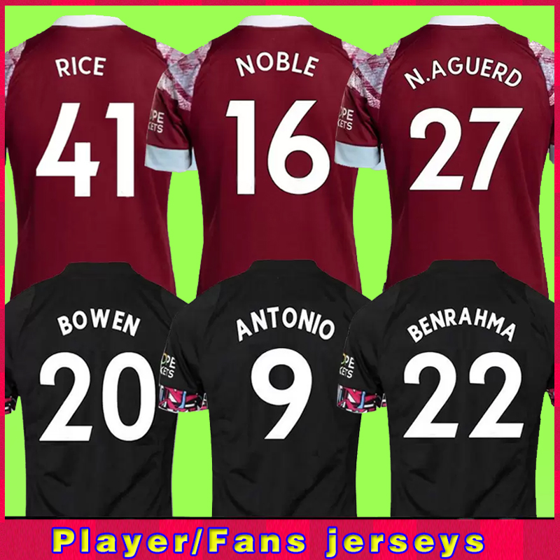 22 23 West BOWEN RICE Soccer Jerseys BENRAHMA LANZINI ANTONIO HAMS YARMOLENKO NOBLE FORNALS DAWSON Vlasic SOUCEK 2022 2023 MEN KIDS Kit Jersey Football Shirts, Away
22 23 West BOWEN RICE Soccer Jerseys BENRAHMA LANZINI ANTONIO HAMS YARMOLENKO NOBLE FORNALS DAWSON Vlasic SOUCEK 2022 2023 MEN KIDS Kit Jersey Football Shirts, Away