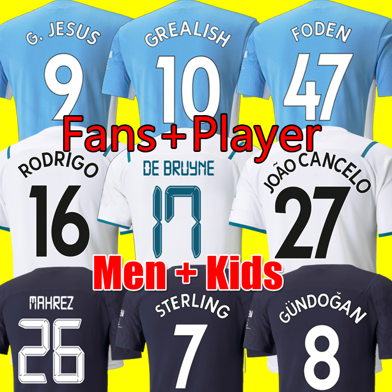 21 22 SOCCER JERSEYS GREALISH STERLING MANS CITIES MAHREZ RÚBEN G.JESUS fans player version DE BRUYNE FODEN 2021 2022 football tops shirts + kids kit sets uniform, Away patch
21 22 SOCCER JERSEYS GREALISH STERLING MANS CITIES MAHREZ RÚBEN G.JESUS fans player version DE BRUYNE FODEN 2021 2022 football tops shirts + kids kit sets uniform, Away patch