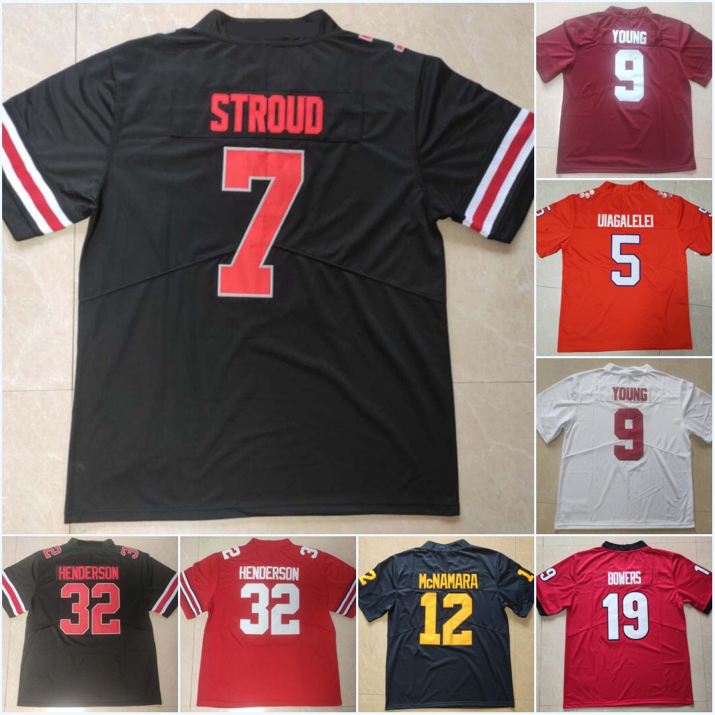 #32 TreVeyon Henderson College #7 C.J. Stroud #5 D.J. Uiagalelei #9 Bryce Young #19 Brock Bowers #31 Will Anderson Jr. #11 Jaxon Smith-Njigba #2 Blake Corum #12 Cade McNamara, Red
#32 TreVeyon Henderson College #7 C.J. Stroud #5 D.J. Uiagalelei #9 Bryce Young #19 Brock Bowers #31 Will Anderson Jr. #11 Jaxon Smith-Njigba #2 Blake Corum #12 Cade McNamara, Red