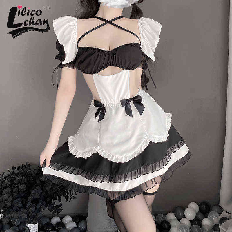 Backless v Neck Women Maid Dress Lolita Off Shoulder Cross Bandage Cosplay Costumes Lovely Sweet Bow Lace Hollow Sexy Lingerie 220608, Seta
Backless v Neck Women Maid Dress Lolita Off Shoulder Cross Bandage Cosplay Costumes Lovely Sweet Bow Lace Hollow Sexy Lingerie 220608, Seta