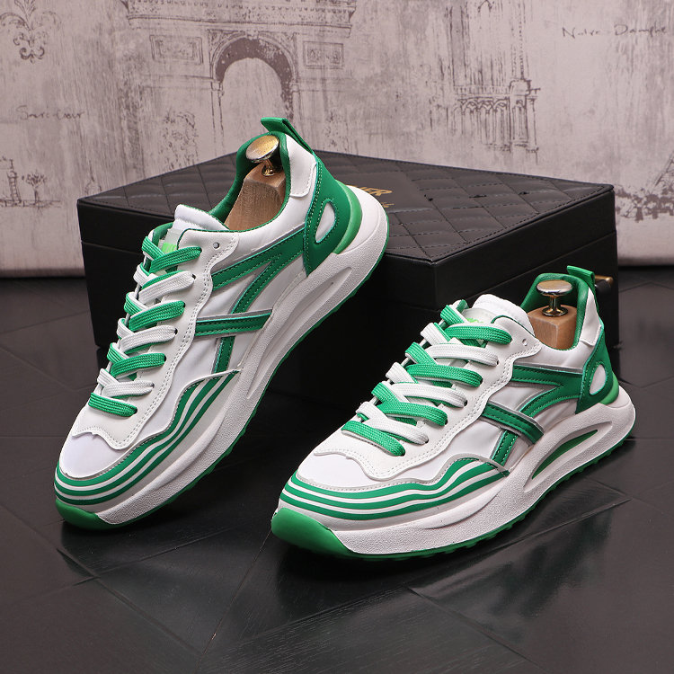 British Style Lace-up Wedding Dress Party Shoes Fashion Designer Thick Bottom Breathable Lightweight Casual Men Sneakers Round Toe Driving Walking Loafers E173, White green
British Style Lace-up Wedding Dress Party Shoes Fashion Designer Thick Bottom Breathable Lightweight Casual Men Sneakers Round Toe Driving Walking Loafers E173, White green