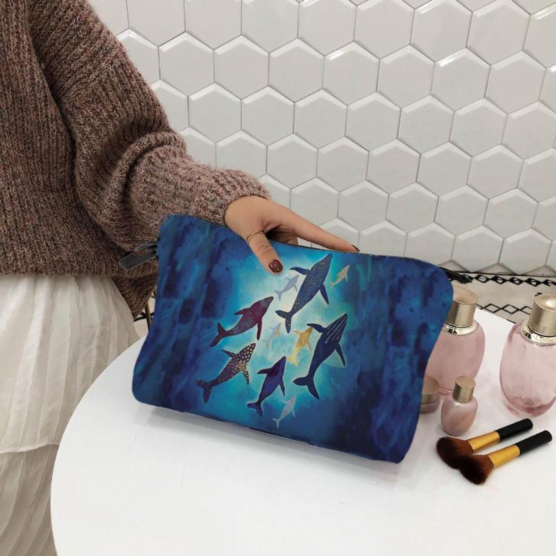 Cosmetic Bags & Cases Multifunctional Bag 3D Ocean Animal Print Large Capacity Portable Fashion Appearance Clutch Purse For Vacation
Cosmetic Bags & Cases Multifunctional Bag 3D Ocean Animal Print Large Capacity Portable Fashion Appearance Clutch Purse For Vacation