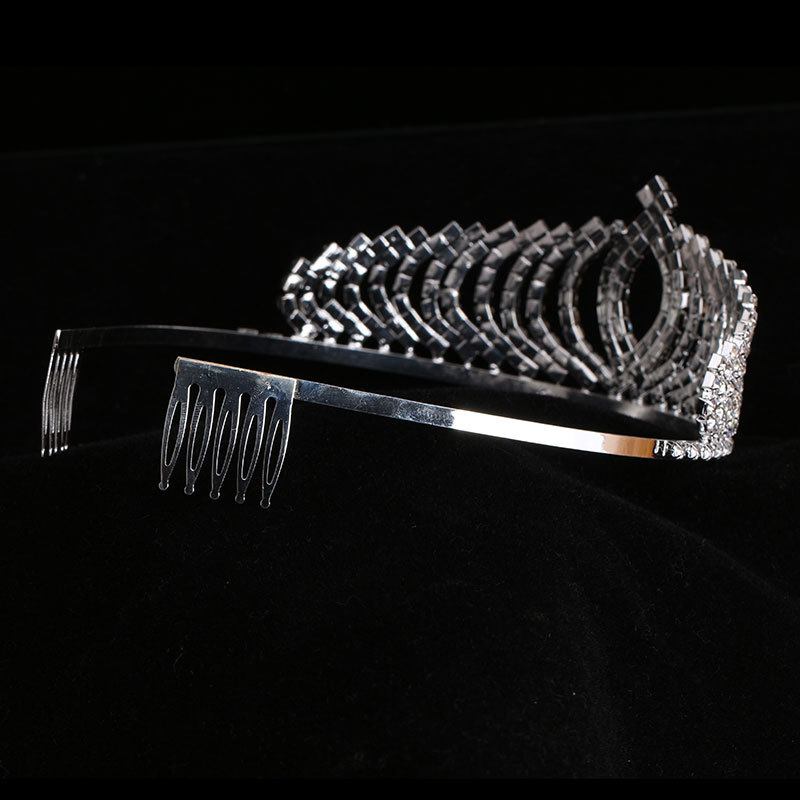 Hair Hoop Crown Rhinestone Tiara with Comb Child Head Pieces High-grade Crystal Sier Jewelry Diamond of the Girls 0516