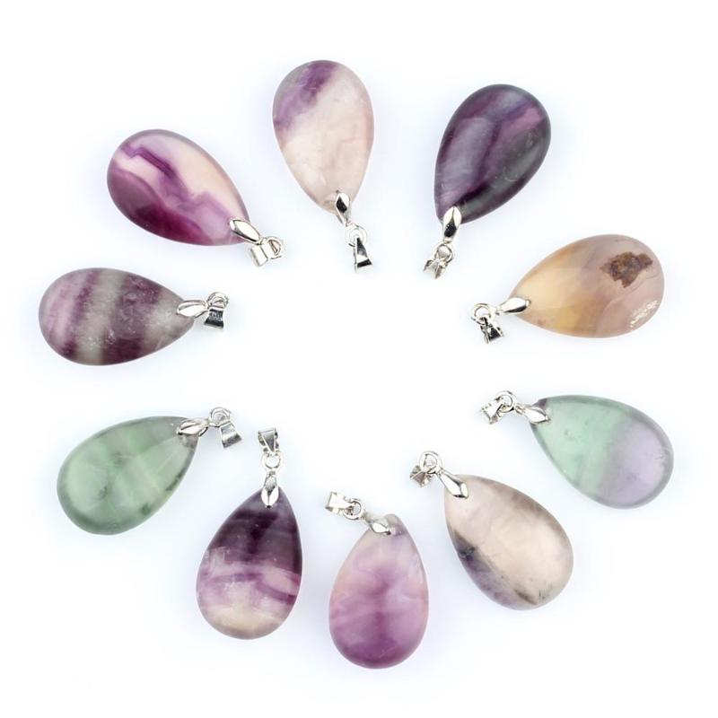Pendant Necklaces 10pcs/lot Rock Quartz Natural Stone Water Drop Pendants Fluorite Pendulum Clear Crystal Chakra Healing Reiki Beads Free Po 
Pendant Necklaces 10pcs/lot Rock Quartz Natural Stone Water Drop Pendants Fluorite Pendulum Clear Crystal Chakra Healing Reiki Beads Free Po