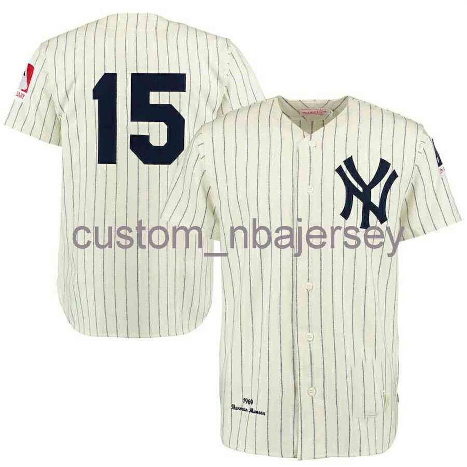 Custom Thurman Munson #15 Mitchell & Ness Cream 1969 Jersey Stitched Men Women Youth Kid Baseball Jersey -6XL226j, Ivory
Custom Thurman Munson #15 Mitchell & Ness Cream 1969 Jersey Stitched Men Women Youth Kid Baseball Jersey -6XL226j, Ivory