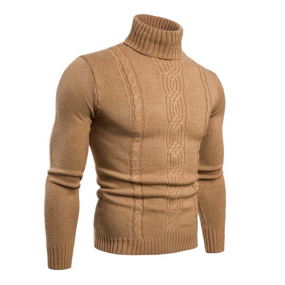 Skinny Men Sweater High-necked Leisure Men Soft Warm Comfortable Casual Sweater Casual Sweater Knitted Tops, Khaki
Skinny Men Sweater High-necked Leisure Men Soft Warm Comfortable Casual Sweater Casual Sweater Knitted Tops, Khaki