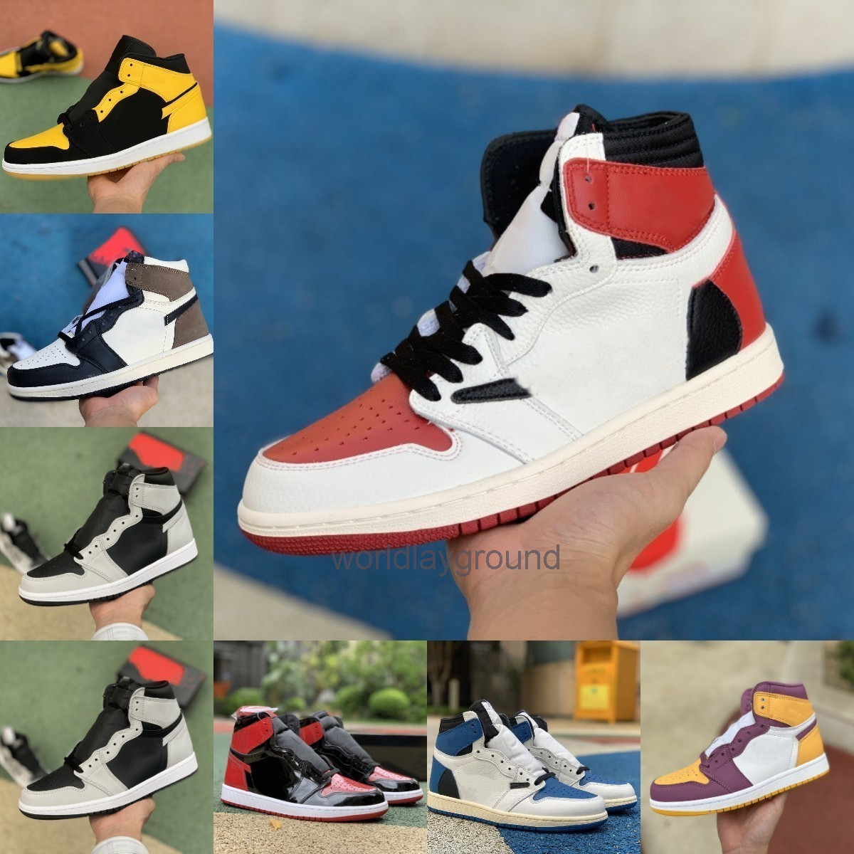 Jumpman 1 1s Basketball Shoes Men Women Jorden Fragment Green Bordeaux Shadow 2.0 Atmosphere Bred Patent Unc UNIVERSITY BLUE Hyper Royal, Brotherhood
Jumpman 1 1s Basketball Shoes Men Women Jorden Fragment Green Bordeaux Shadow 2.0 Atmosphere Bred Patent Unc UNIVERSITY BLUE Hyper Royal, Brotherhood