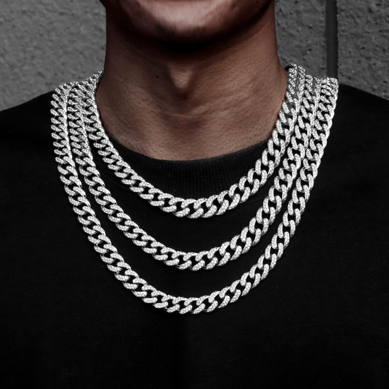 Chains Hip Hop Iced Out Cuban Link 13MM Chain Man Silver Color Miami Bling Men Rapper Necklaces For MenChains
Chains Hip Hop Iced Out Cuban Link 13MM Chain Man Silver Color Miami Bling Men Rapper Necklaces For MenChains