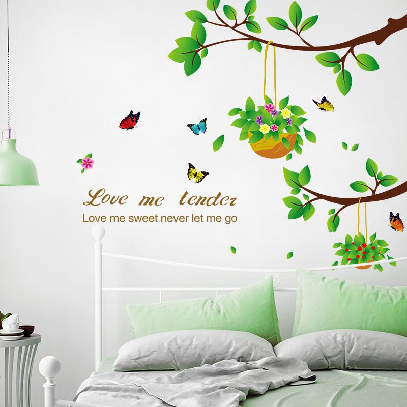 Wall Stickers Butterflies Tree Branch Fresh Green Leaves For Living Room Kitchen Nursery Home Decoration Pegatinas
Wall Stickers Butterflies Tree Branch Fresh Green Leaves For Living Room Kitchen Nursery Home Decoration Pegatinas