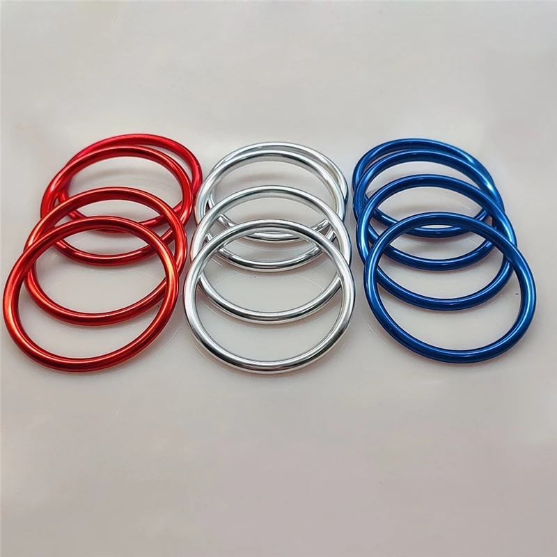 Car Accessories Parts 4Pcs For Audi A1 2010-2017 Aluminium Alloy Air Outlet Sticker Instrument Panel Air Outlet Decoration Ring