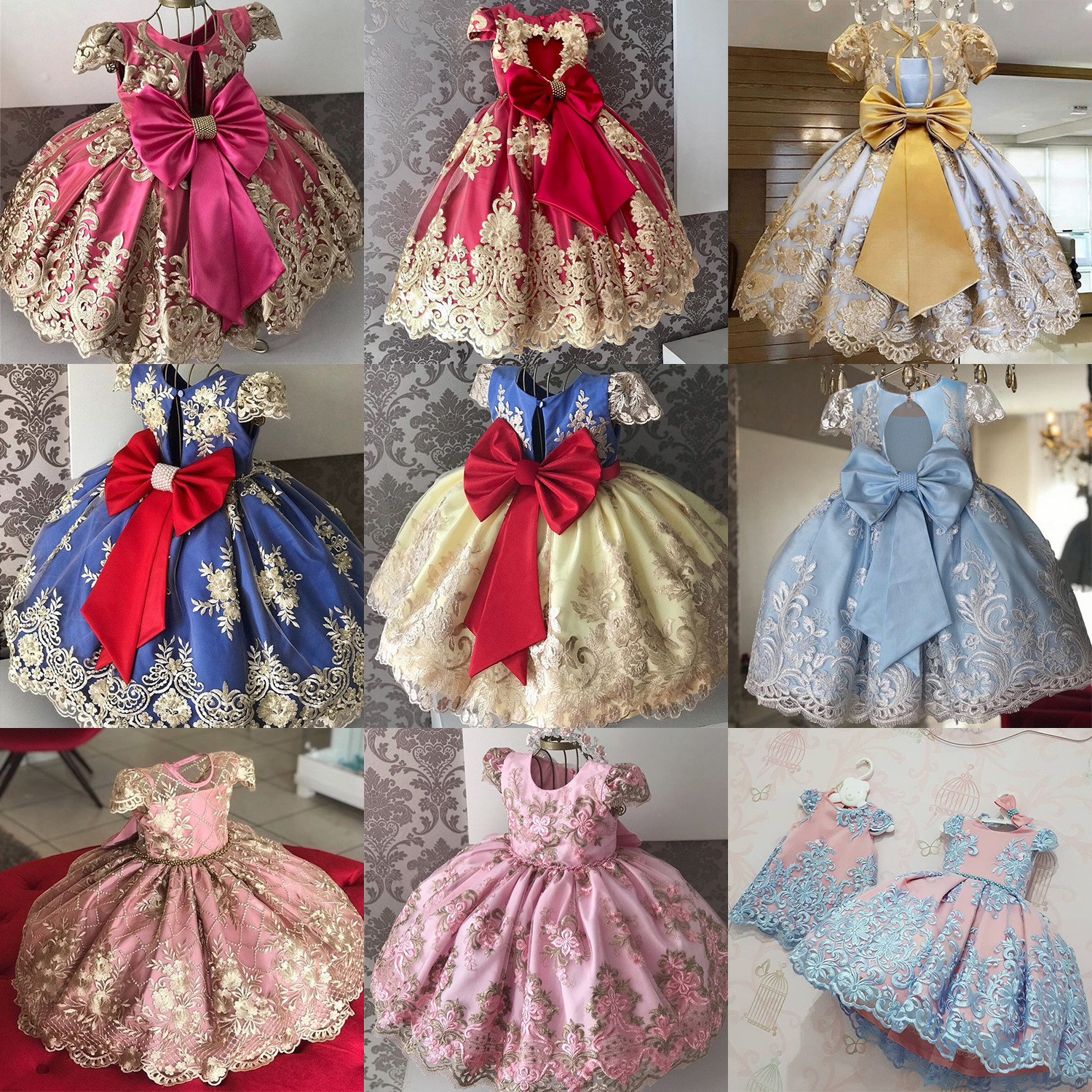 Wholesale New Flower Girls' Dresses Princess Dress Color Matching Boys Formal Dress Bow Childrens, Red
Wholesale New Flower Girls' Dresses Princess Dress Color Matching Boys Formal Dress Bow Childrens, Red