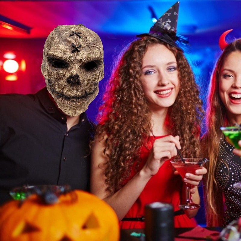 Party Masks Horror Realistic Scarecrow Masks Cosplay Halloween Costume for Adult 220823