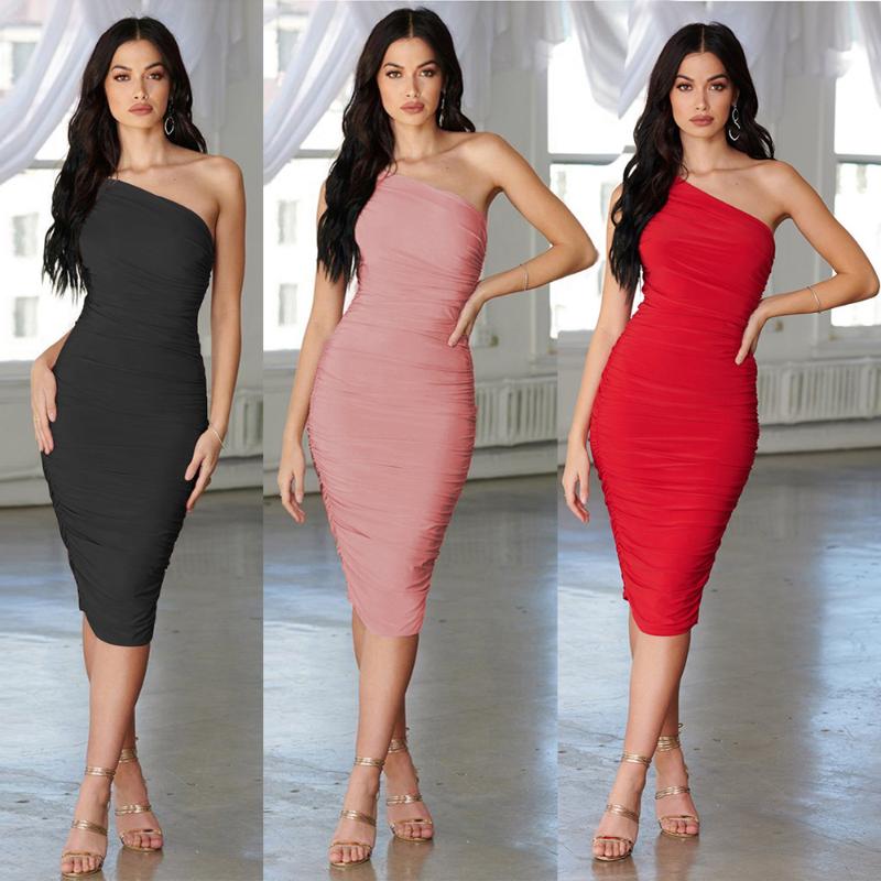 Casual Dresses Summer Women Sexy Dress One Shoulder Sleeveless Bodycon Ruched Backless Party Clubwear Black Pleated Midi DressesCasual, Red
Casual Dresses Summer Women Sexy Dress One Shoulder Sleeveless Bodycon Ruched Backless Party Clubwear Black Pleated Midi DressesCasual, Red