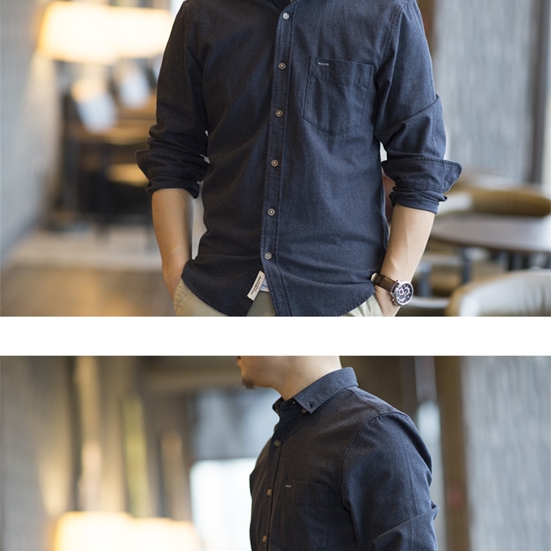 Customize men shirt long sleeve personalize A893 oxford cotton thicken wine red green 220322