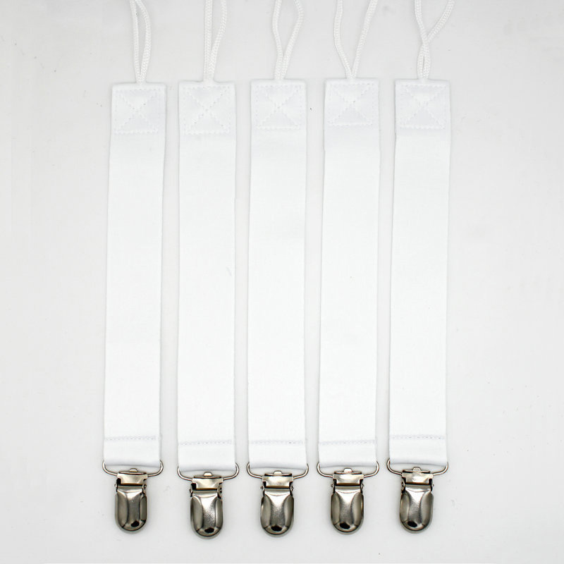 Sublimation Baby Pacifier Clips with Metal Clip Blank White Dummy Holder for Boys and Girls Fits Most Soothers and Baby Teething Toys
Sublimation Baby Pacifier Clips with Metal Clip Blank White Dummy Holder for Boys and Girls Fits Most Soothers and Baby Teething Toys