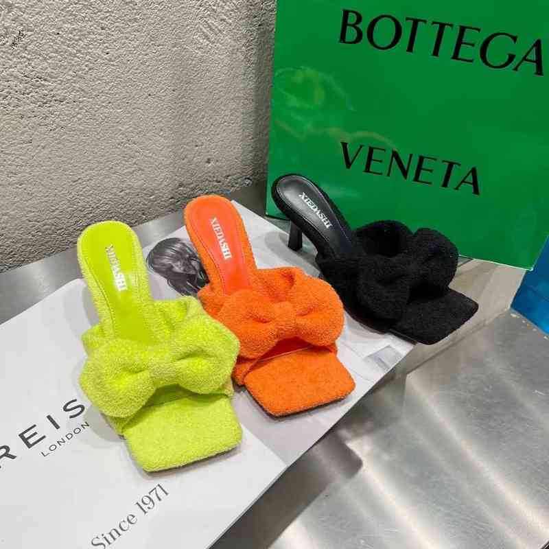 in Spring and Summer of 2022, the Bow Tie Square Head Thin Heel Middle Slippers Are Open Toe One-sided High-heeled Sandals for, Green
in Spring and Summer of 2022, the Bow Tie Square Head Thin Heel Middle Slippers Are Open Toe One-sided High-heeled Sandals for, Green