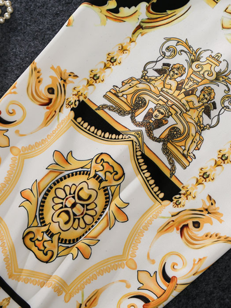 -Coming European Women Summer Print Pencil Skirt High Stretch Personality Midi Slip Hip Female Autumn 220317