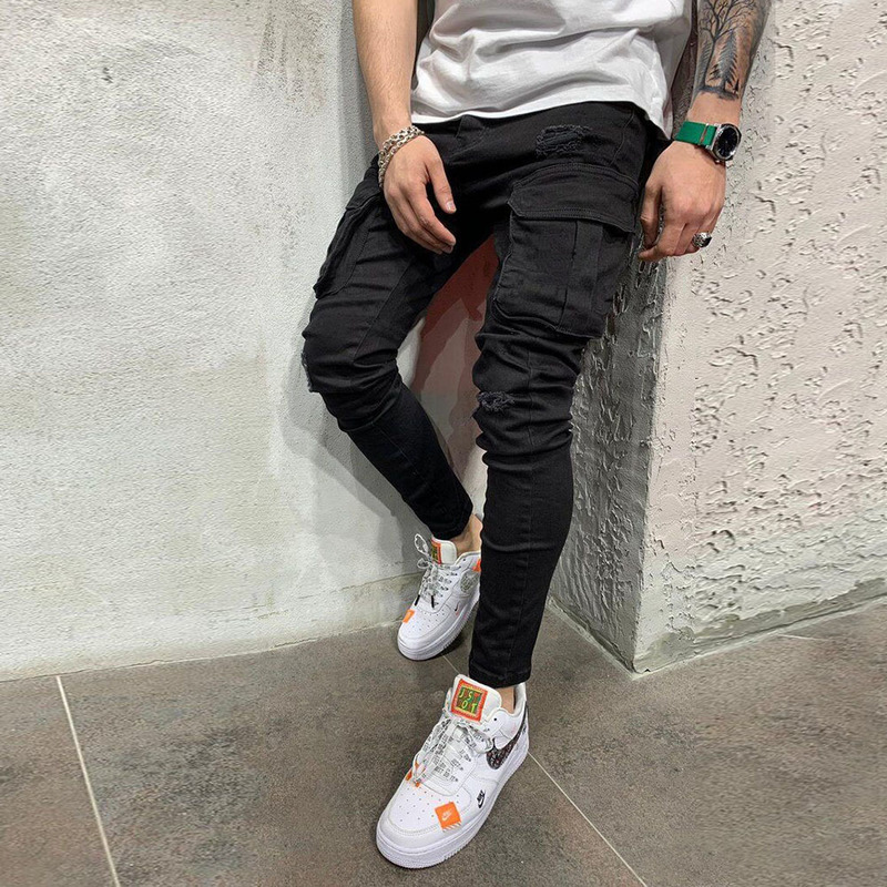 Mens Stretchy Skinny Ripped Jeans Men Slim Fit Denim High Quality Jean Fashion Sweatpants Hip hop Trousers Jogger Pencil Pants 220408