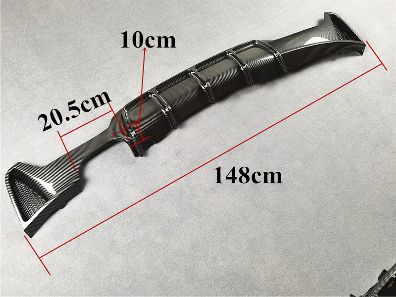 1 PC Back Lip Body Kits For BMW 4 Series F32 F33 F36 2013-In MP Style Bright Black Rear Bumper Lip Spoiler Carbon Pattern Car Diffuser