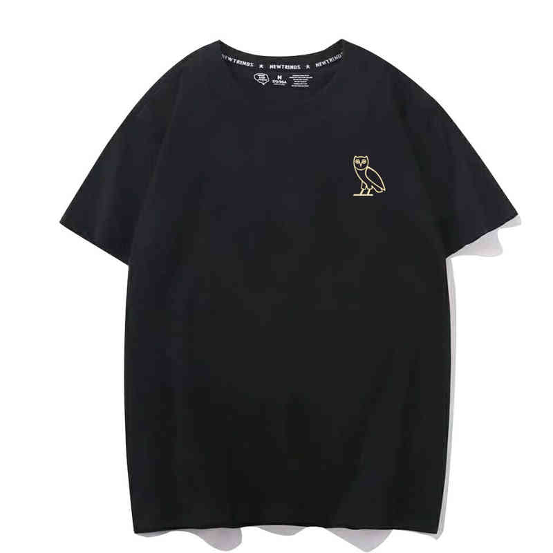 Drake Ovo Owl Print T-shirt Men' and Women' Short Sleeve Simple Loose Summer American Hot Gold Street Hip Hop Trend, Black
Drake Ovo Owl Print T-shirt Men' and Women' Short Sleeve Simple Loose Summer American Hot Gold Street Hip Hop Trend, Black
