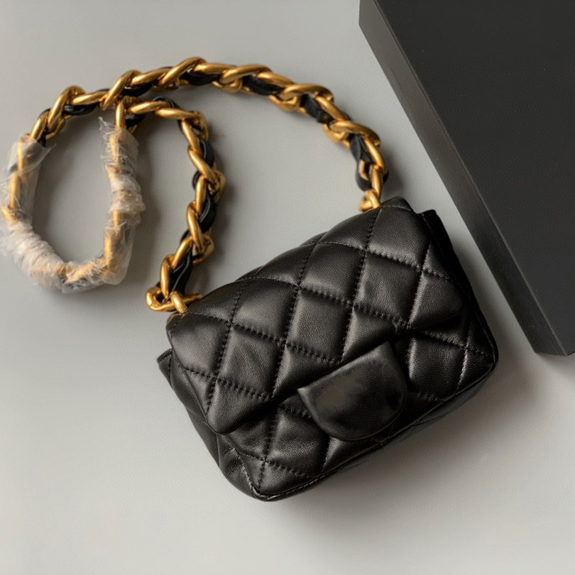 22P France Womens Clasic Mini Flap Square Bags Quilted Lambskin Genuine Leather Thick Chain Shoulder Outdoor Sacoche Luxury Designer Purse Handbags 17CM, Box
22P France Womens Clasic Mini Flap Square Bags Quilted Lambskin Genuine Leather Thick Chain Shoulder Outdoor Sacoche Luxury Designer Purse Handbags 17CM, Box