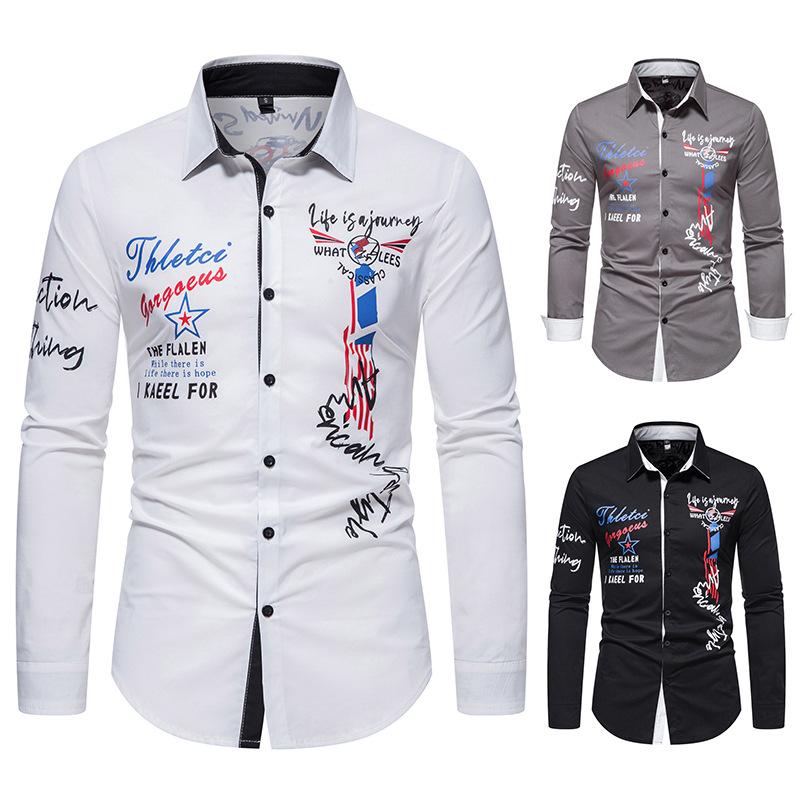 Men's Casual Shirts 2022 Style Men Eu Size Retro English Printed Long Sleeve Shirt, White;black
Men's Casual Shirts 2022 Style Men Eu Size Retro English Printed Long Sleeve Shirt, White;black
