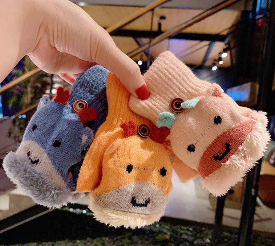 Hair Accessories Children Winter Half-finger Gloves Cute Cartoon Thickened Plus Velvet Warmth Student Clamshell Knitted GlovesHair, Yl
Hair Accessories Children Winter Half-finger Gloves Cute Cartoon Thickened Plus Velvet Warmth Student Clamshell Knitted GlovesHair, Yl