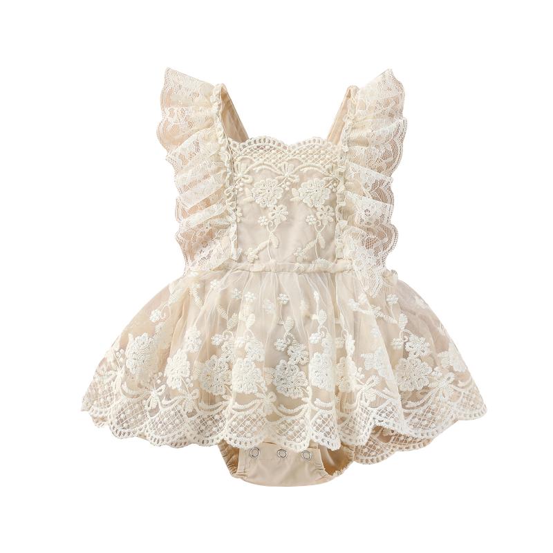 Girl's Dresses Sweet Infant Baby Girls Floral Lace Embroidery Romper Dress Princess Party Set Ruffles Sleeveless Tulle Tutu For 0-24MGirl's, Khaki
Girl's Dresses Sweet Infant Baby Girls Floral Lace Embroidery Romper Dress Princess Party Set Ruffles Sleeveless Tulle Tutu For 0-24MGirl's, Khaki