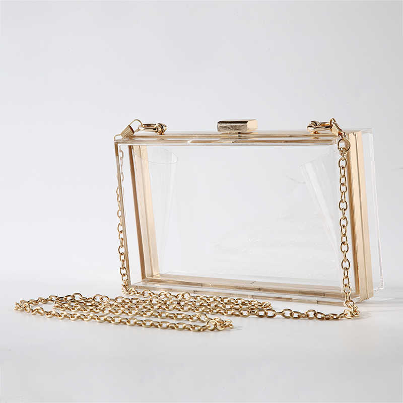 Factory Retaill Whole handmade acrylic evening bag translucent clutch purse for weddingbanquetpartyporm more colors