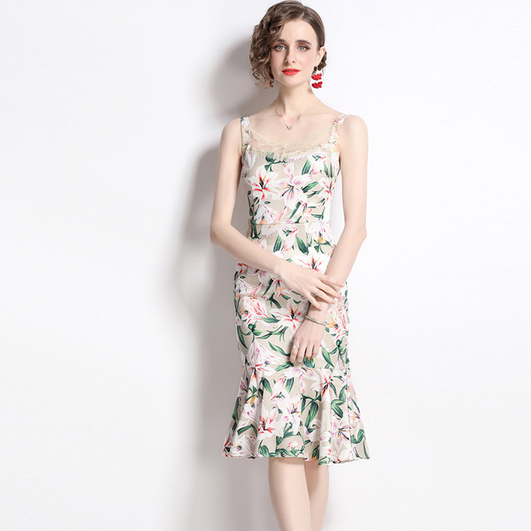 100% Polyster Women Mermaid/Trumpet Dress 2022 Summer New Fashion Flower Printing Beach Holiday Vestidos Midi Dresses, As picture
100% Polyster Women Mermaid/Trumpet Dress 2022 Summer New Fashion Flower Printing Beach Holiday Vestidos Midi Dresses, As picture