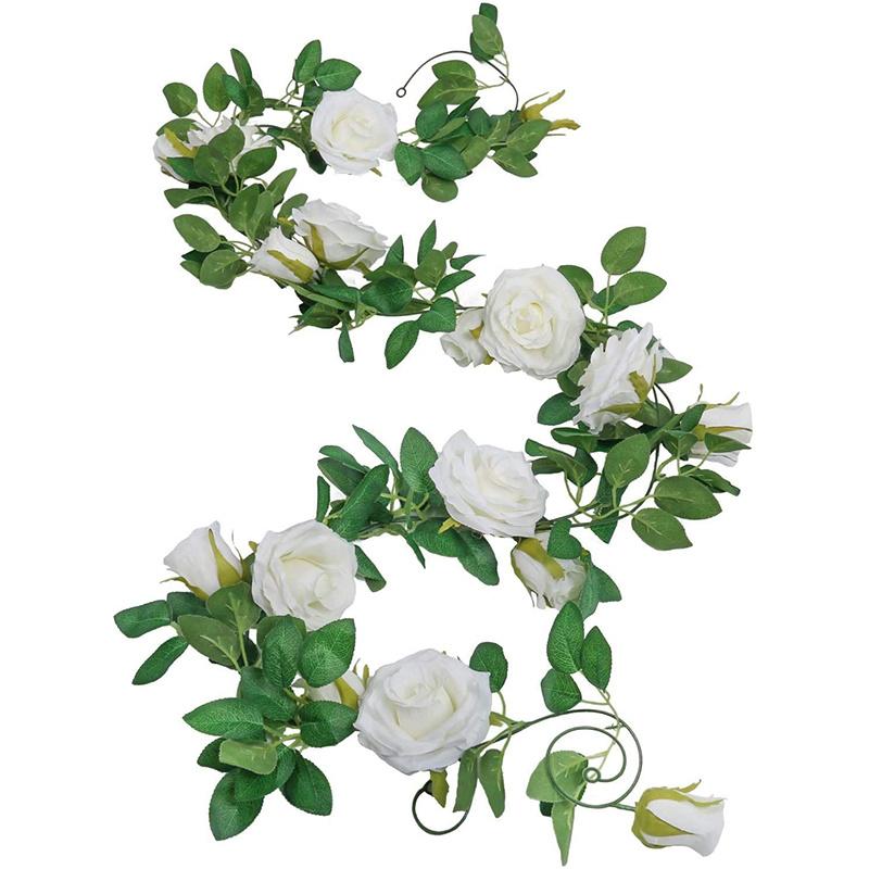 Decorative Flowers & Wreaths Artificial Rose Vines Garland Fake Silk Hanging Foliage Plants For Wedding Arch Outdoor Arrangement Decoration, 2pcs
Decorative Flowers & Wreaths Artificial Rose Vines Garland Fake Silk Hanging Foliage Plants For Wedding Arch Outdoor Arrangement Decoration, 2pcs