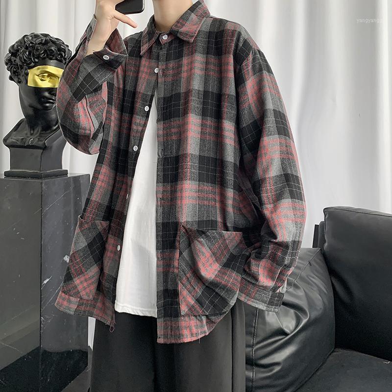 Chic Plaid Shirt For Men Autumn Korean Fashion Clothes Student Long-Sleeve Blouse Jacket Coat Hipster Harajuku Dresds Tops Men's Casual Shir, Green
Chic Plaid Shirt For Men Autumn Korean Fashion Clothes Student Long-Sleeve Blouse Jacket Coat Hipster Harajuku Dresds Tops Men's Casual Shir, Green