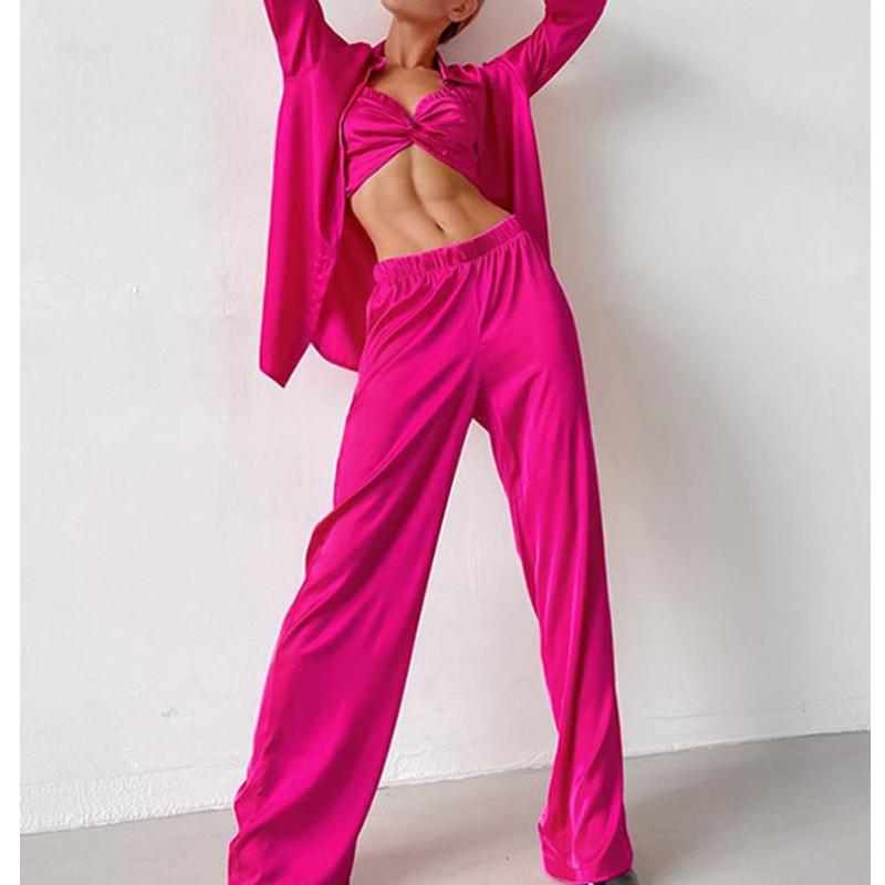 Women' Two Piece Pants Women Satin Shirt Trousers Three Set Casual Vest Wide Leg Suit Female 2022 Summer Lady Streetwear OutfitsWomen, Green
Women' Two Piece Pants Women Satin Shirt Trousers Three Set Casual Vest Wide Leg Suit Female 2022 Summer Lady Streetwear OutfitsWomen, Green