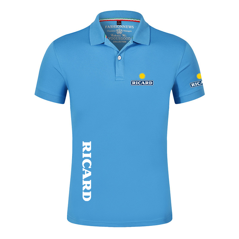 Cotton Ricard Polo Shirts Casual Solid Color Slim Fit Mens Harajuku Summer Classic ity Fashion Comfrtable Tops 220706