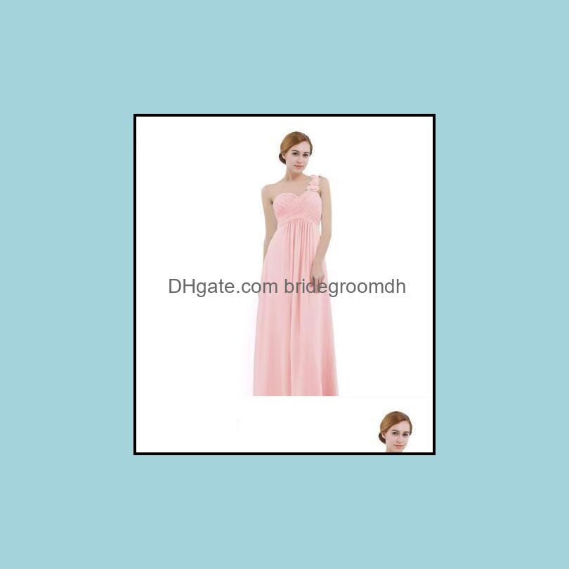 Bridesmaid Dress Women Chiffon High-Waist Floor Length One-Shoder Pleated Lace Wedding Party Dresses Prom Gown Drop Delivery 2021 E Dha20
Bridesmaid Dress Women Chiffon High-Waist Floor Length One-Shoder Pleated Lace Wedding Party Dresses Prom Gown Drop Delivery 2021 E Dha20
