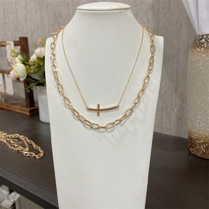 Pendant Necklaces Trendy Gold Color Horizontal Cross Lion Charm Layered Chunky Linked Necklace For Women Girl Unisex Elegant Unique JewelryP
Pendant Necklaces Trendy Gold Color Horizontal Cross Lion Charm Layered Chunky Linked Necklace For Women Girl Unisex Elegant Unique JewelryP