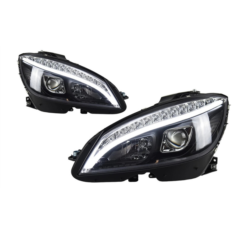 Headlight Assembly For W204 C200 C300 C260 2007-2010 Xenon Bulb Headlight High Beam Daytime Lights Turn Signal