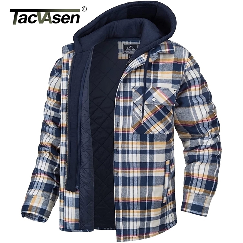 TACVASEN Men's Flannel Shirt Jacket with Removable Hood Plaid Quilted Lined Winter Coats Thick Hoodie Outwear Man Fleece Shirts 220401, Bright blue
TACVASEN Men's Flannel Shirt Jacket with Removable Hood Plaid Quilted Lined Winter Coats Thick Hoodie Outwear Man Fleece Shirts 220401, Bright blue