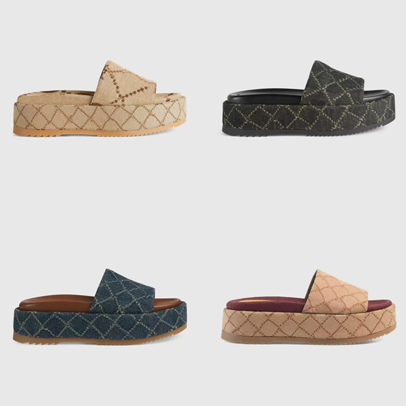 2022 Fashion women's classic Canvas Embroidery Brand Heightening slippers luxury designer slides shoes rubber non slip soled sandals leisure beach Men flip flops g
2022 Fashion women's classic Canvas Embroidery Brand Heightening slippers luxury designer slides shoes rubber non slip soled sandals leisure beach Men flip flops g