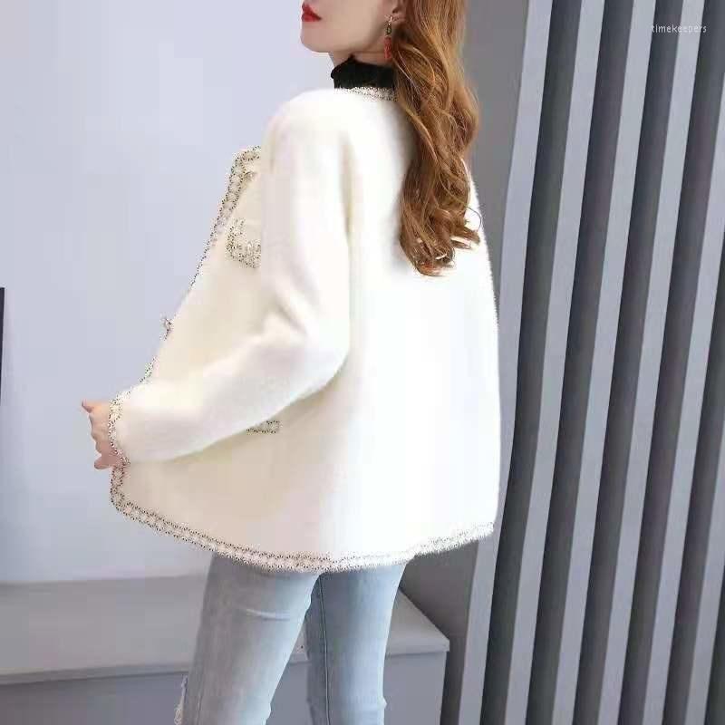 Women's Knits & Tees Winter Autumn Thick Mink Cashmere Sweater Women Cardigan Korean Loose Short Long Sleeve Big Pocket Knitted Jacket Coat, Black
Women's Knits & Tees Winter Autumn Thick Mink Cashmere Sweater Women Cardigan Korean Loose Short Long Sleeve Big Pocket Knitted Jacket Coat, Black