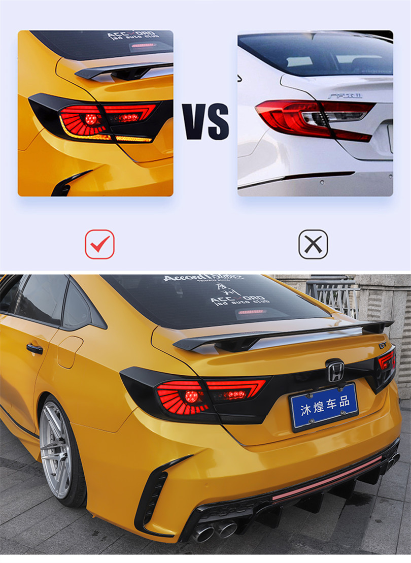 car parts rear lights for Honda Accord G10 LED Tail Light 18-22 Accord-X DRL turn signal fog reversing brake light