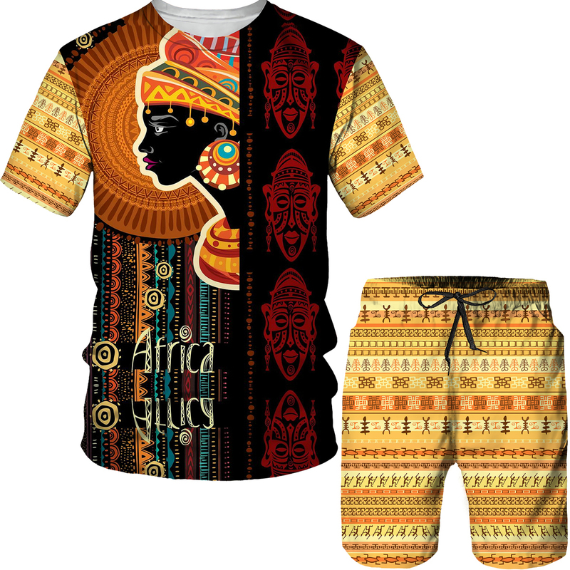 Men Women African T Shirts Trousers Tracksuit Set Summer Casual Tees/Shorts/Suits Vintage Style 3D Printed Traditional Clothes 220408, T shirt-e
Men Women African T Shirts Trousers Tracksuit Set Summer Casual Tees/Shorts/Suits Vintage Style 3D Printed Traditional Clothes 220408, T shirt-e