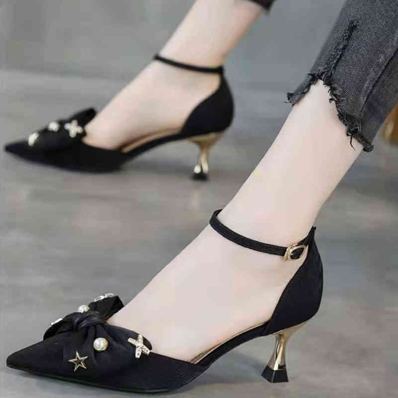 Dress Shoes Women Sandals Luxury Pearl Bowknot Pumps 2022 New Pointed Toe High Heels Woman Metal Heeled Ankle Strap Party Mujer 220416, Green
Dress Shoes Women Sandals Luxury Pearl Bowknot Pumps 2022 New Pointed Toe High Heels Woman Metal Heeled Ankle Strap Party Mujer 220416, Green