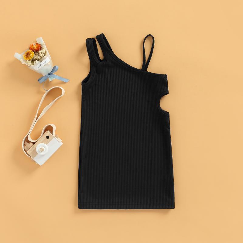 Girl's Dresses Toddlers Kid Girls Summer Sleeveless Dress One Shoulder Solid Color Party Hollow Out Ribbed Casual ClothingGirl's, As pic
Girl's Dresses Toddlers Kid Girls Summer Sleeveless Dress One Shoulder Solid Color Party Hollow Out Ribbed Casual ClothingGirl's, As pic
