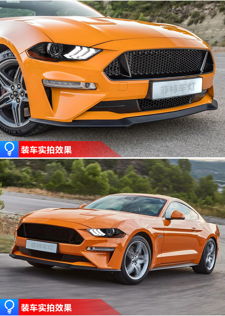 Car Styling Head Lamp For Ford Headlights 20 18-19 Mustang LED Headlight DRL Angel Eye Hid Bi Xenon Auto Accessories