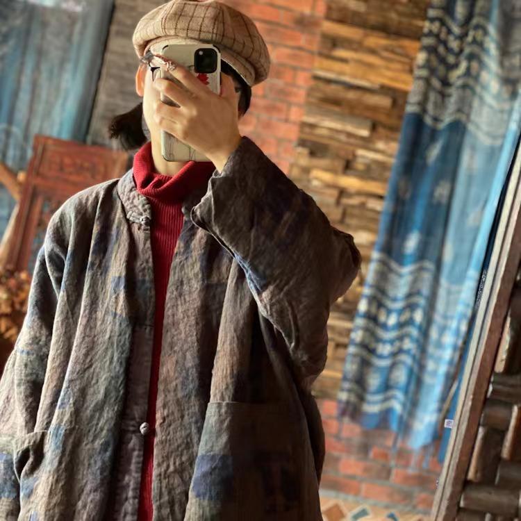 Ethnic Clothing Exquisite Handmade Button Print Women Robe Gown High Quality Cotton And Linen Thick Padded Jacket Loose Ladies Coat
Ethnic Clothing Exquisite Handmade Button Print Women Robe Gown High Quality Cotton And Linen Thick Padded Jacket Loose Ladies Coat