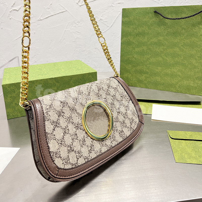 New Shoulder Bag Womens Handbag Designer Round Interlocking Bag Fashion Vintage Letter Print, Brown 
New Shoulder Bag Womens Handbag Designer Round Interlocking Bag Fashion Vintage Letter Print, Brown