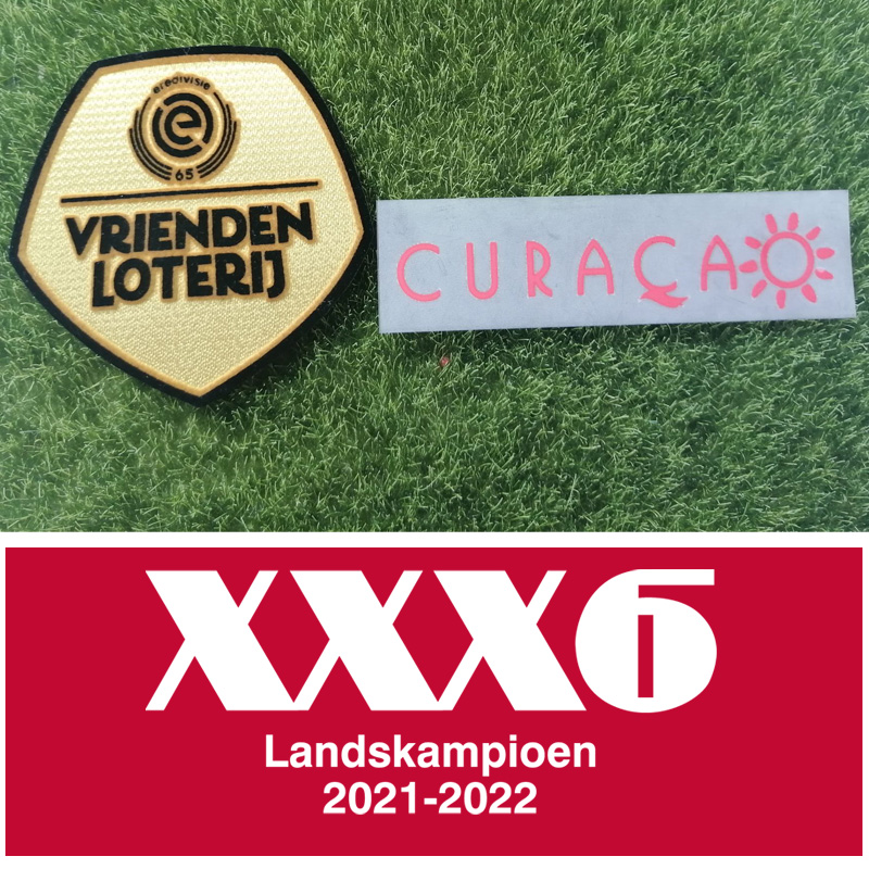 2022 Eredivisie Landskampioen Patch and Sponsor Iron On Heat Transfer Soccer Badge Patches
2022 Eredivisie Landskampioen Patch and Sponsor Iron On Heat Transfer Soccer Badge Patches