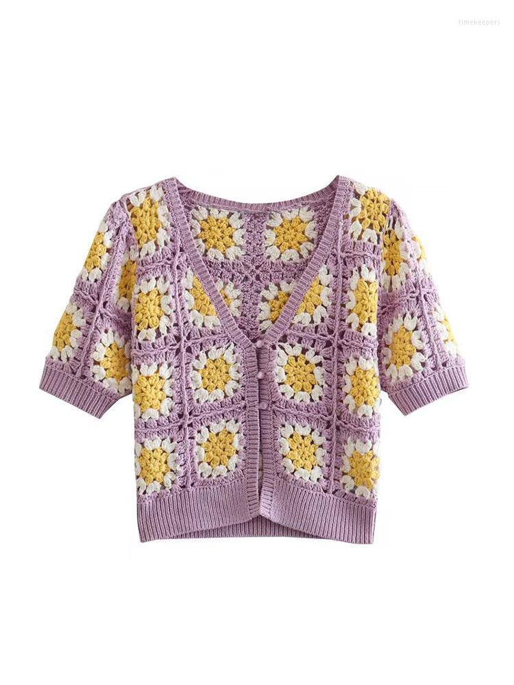 Women' Knits & Tees 2022 Spring Summer Women Fashion Crochet Cardigan Vintage Short Sleeve Single-breasted V Neck Outerwear Chic TopWomen, As picture
Women' Knits & Tees 2022 Spring Summer Women Fashion Crochet Cardigan Vintage Short Sleeve Single-breasted V Neck Outerwear Chic TopWomen, As picture