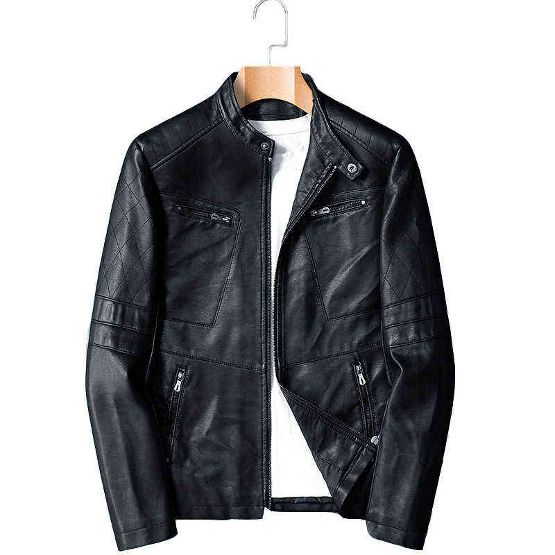 Mens Leather Jackets Spring Men's Casual Stand collar Motorcycle PU Leather Jacket Coat Outerwear Male clothes jaqueta de couro T220728, Brown
Mens Leather Jackets Spring Men's Casual Stand collar Motorcycle PU Leather Jacket Coat Outerwear Male clothes jaqueta de couro T220728, Brown